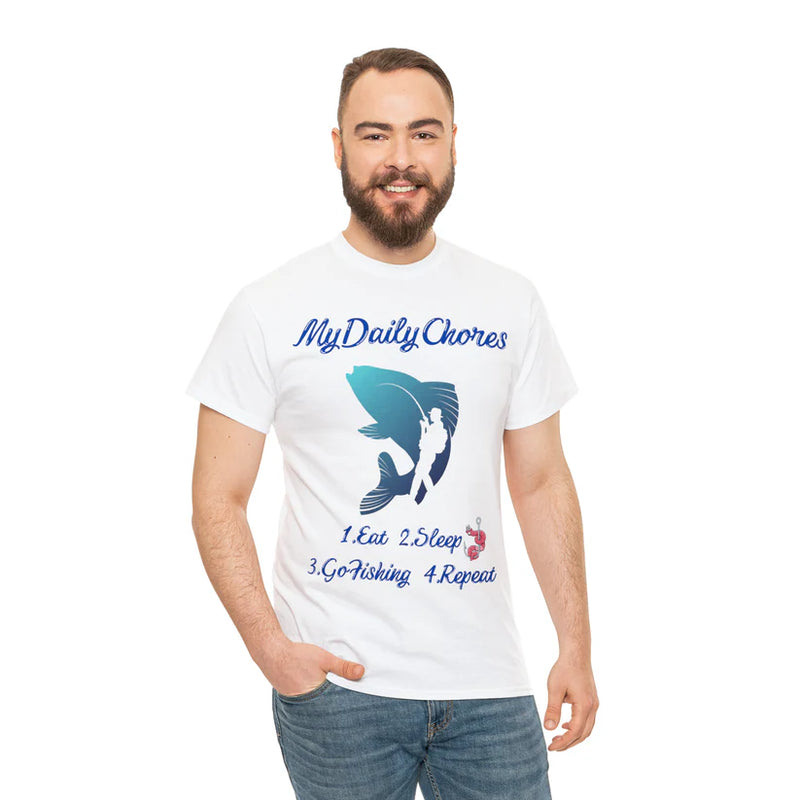 Fishing T Shirt - My Daily Chores, Eat, Sleep, Go Fishing and Repeat. View on Etsy Copy Active