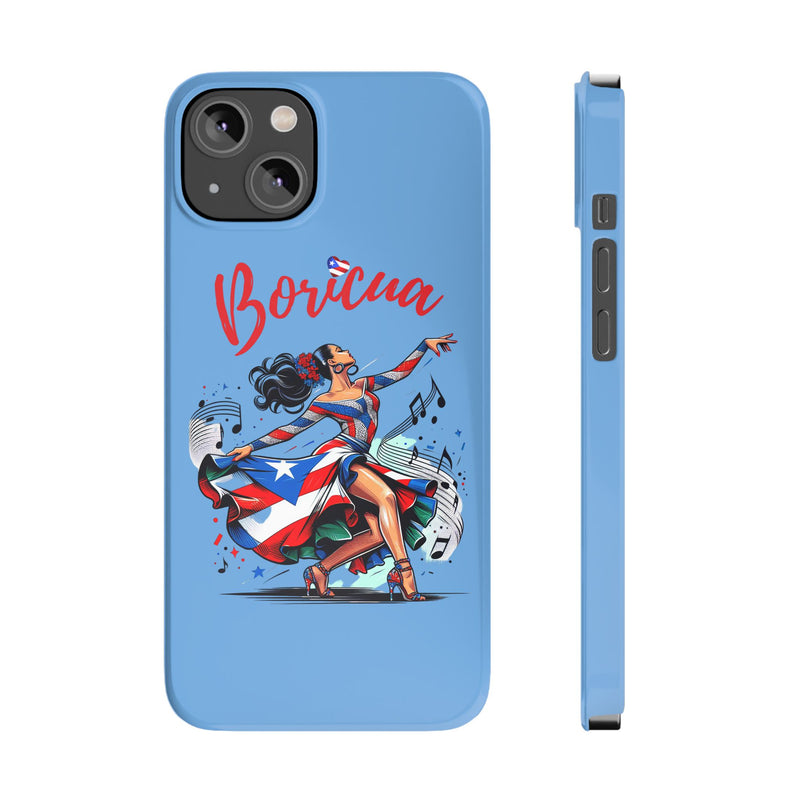 Boricua Puerto Rico Flag π΅π·π₯ Light Blue Slim Phone Cases -Weeeepa!, Puertoriquena