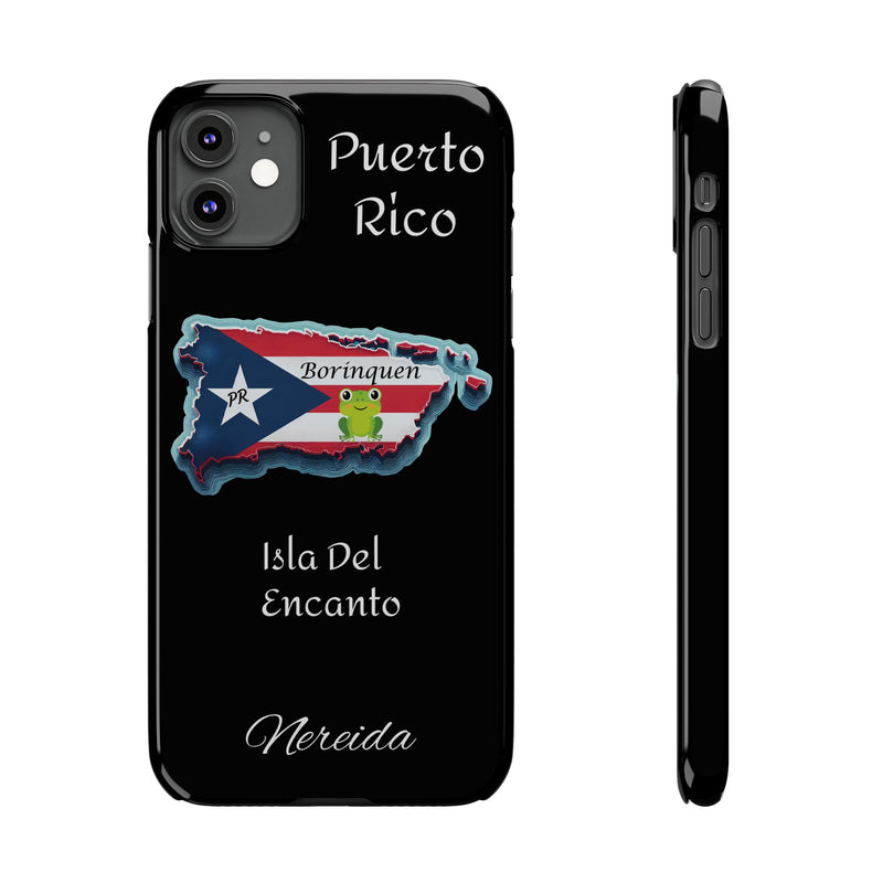 Personalized iPhone Puerto Rican Flag - Black Slim Cases - Rico Flag π΅π·π₯ -Weeeepa!, Puertoriquena