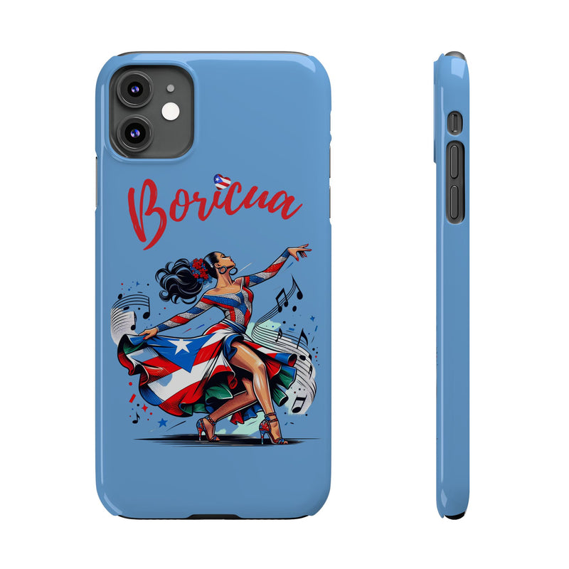 Boricua Puerto Rico Flag π΅π·π₯ Light Blue Slim Phone Cases -Weeeepa!, Puertoriquena