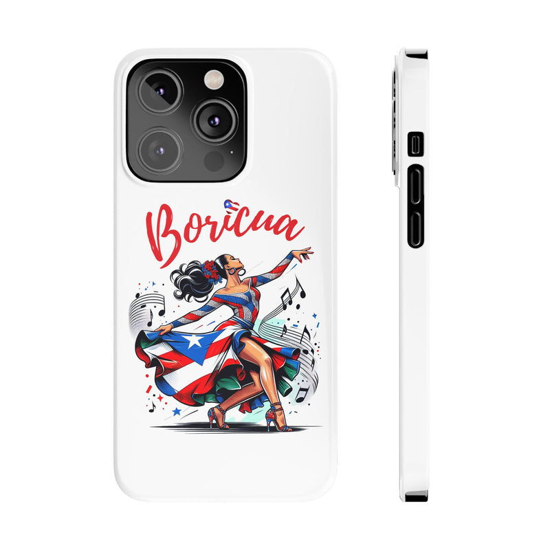 Boricua Puerto Rico Flag π΅π·π₯ White Slim Phone Cases -Weeeepa!, Puertoriquena