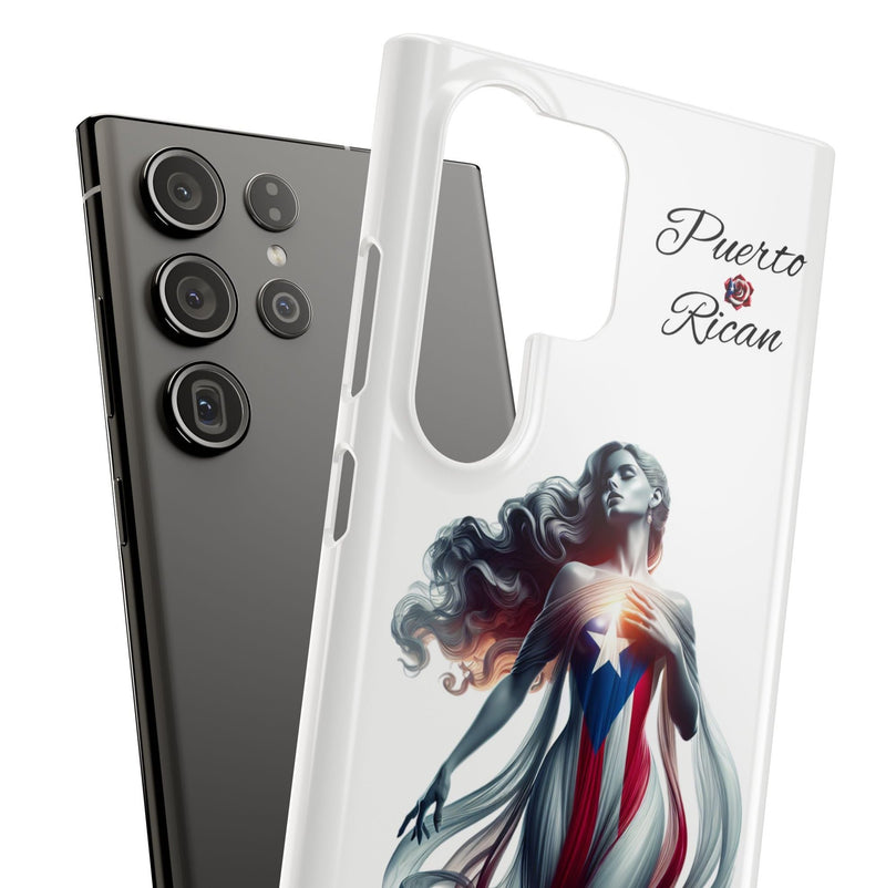 Galaxy Puerto Rican Goddess White Slim Cases - Puerto Rico Flag π΅π·π₯ - Weeeepa!