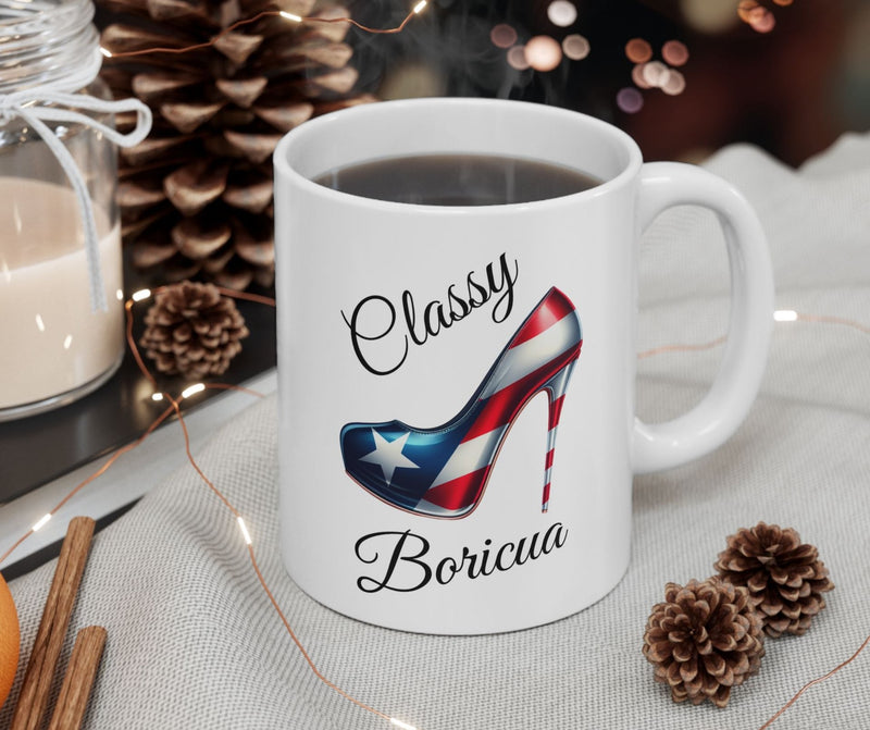 Stiletto Mug - Puerto Rico Flag Classy Boricua - 11oz