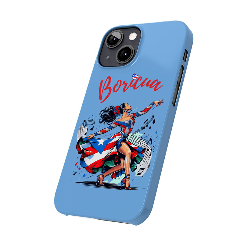 Boricua Puerto Rico Flag π΅π·π₯ Light Blue Slim Phone Cases -Weeeepa!, Puertoriquena
