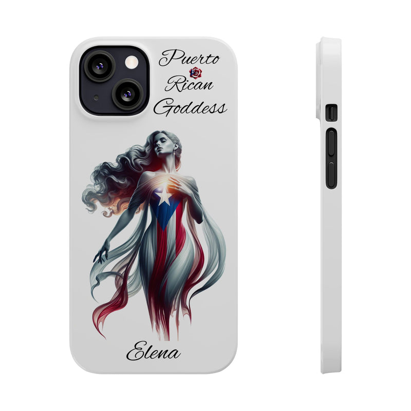 Personalized Puerto Rican Goddess White Slim iPhone Cases - Puerto Rico Flag π΅π·π₯ - Weeeepa!, Puertoriquena
