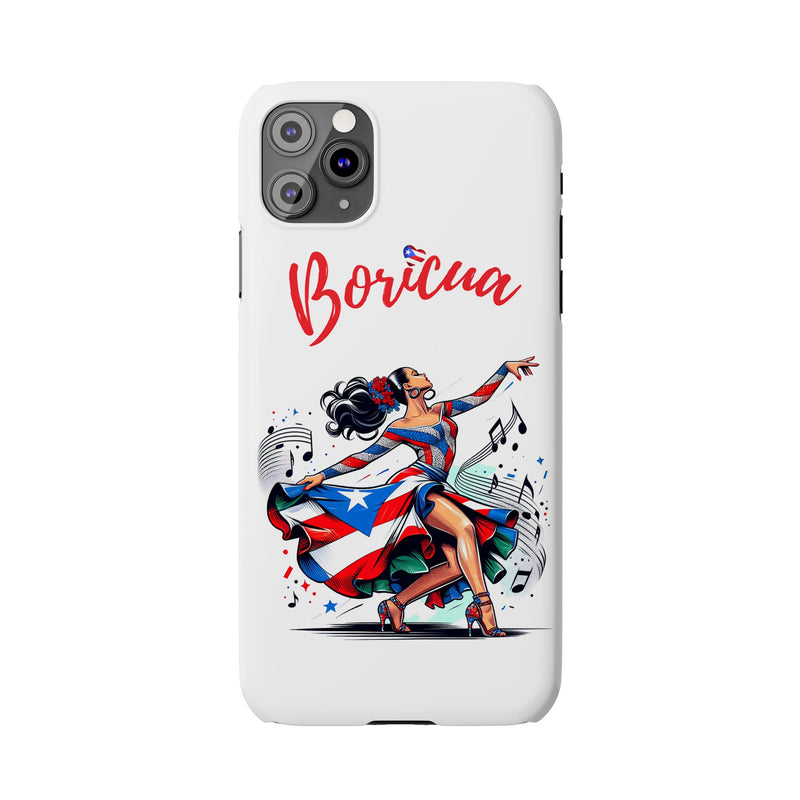 Boricua Puerto Rico Flag π΅π·π₯ White Slim Phone Cases -Weeeepa!, Puertoriquena