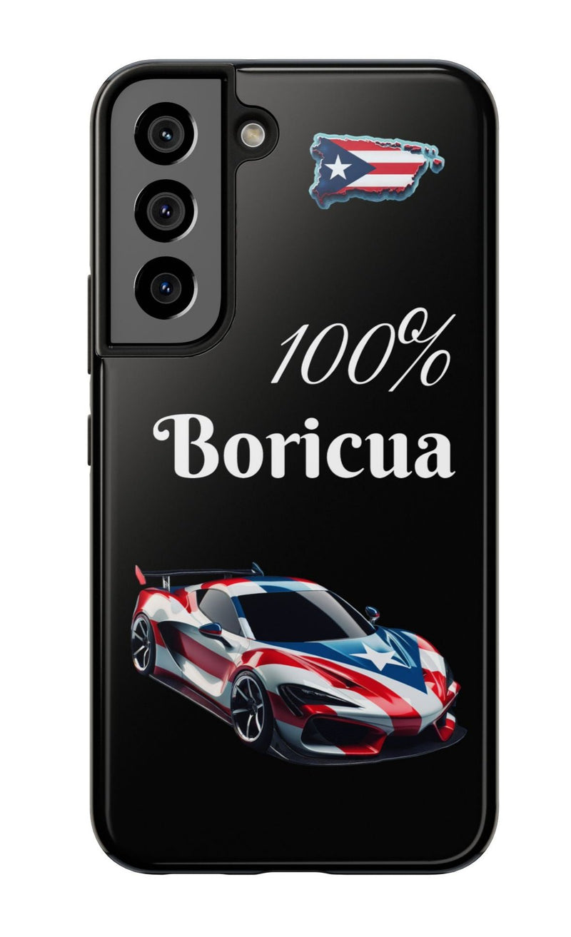 Galaxy Tough Phone Case - 100% Boricua - Puerto Rico Flag 🇵🇷🥁 Weeeepa!