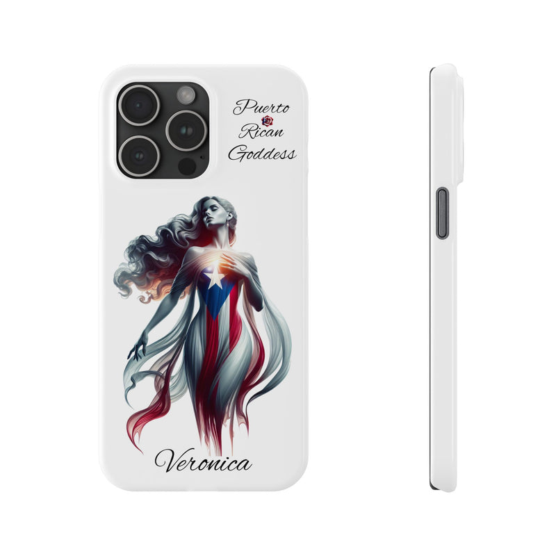 Personalized Puerto Rican Goddess White Slim iPhone Cases - Puerto Rico Flag π΅π·π₯ - Weeeepa!, Puertoriquena
