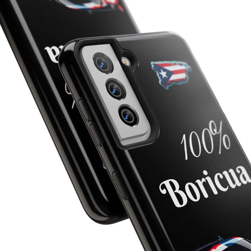 Galaxy Tough Phone Case - 100% Boricua - Puerto Rico Flag 🇵🇷🥁 Weeeepa!