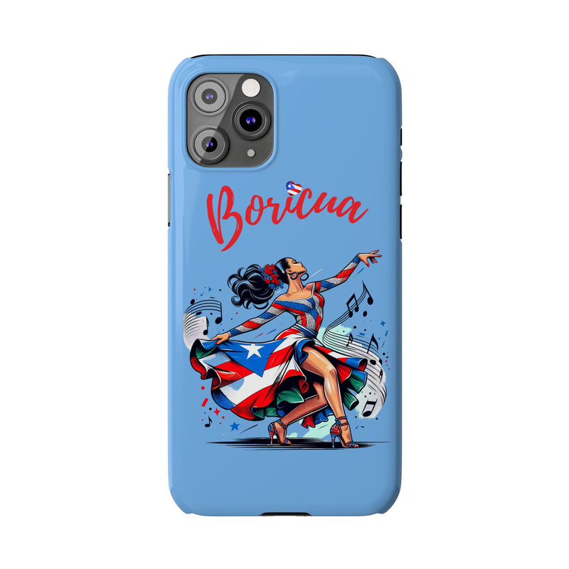 Boricua Puerto Rico Flag π΅π·π₯ Light Blue Slim Phone Cases -Weeeepa!, Puertoriquena