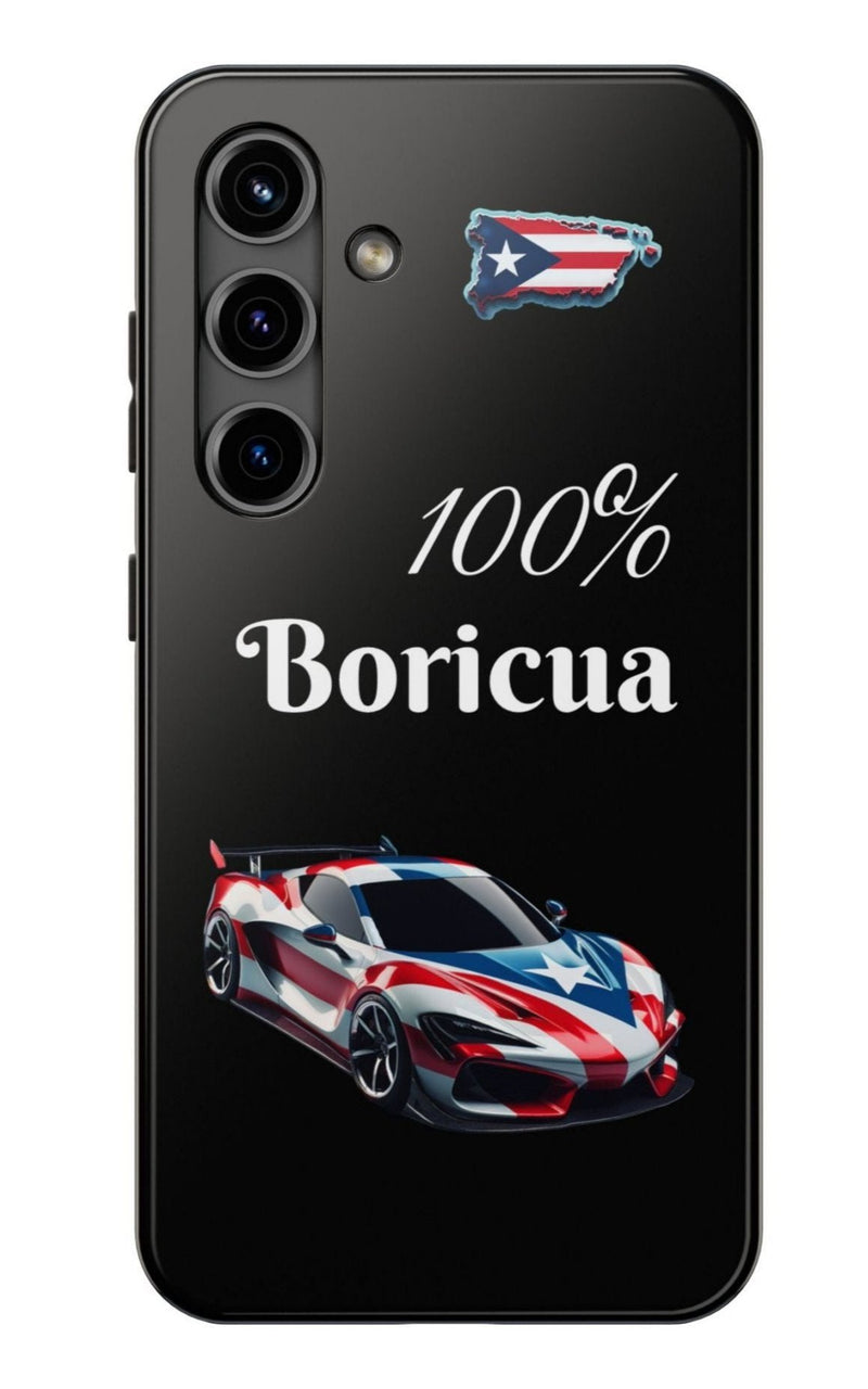 Galaxy Tough Phone Case - 100% Boricua - Puerto Rico Flag 🇵🇷🥁 Weeeepa!