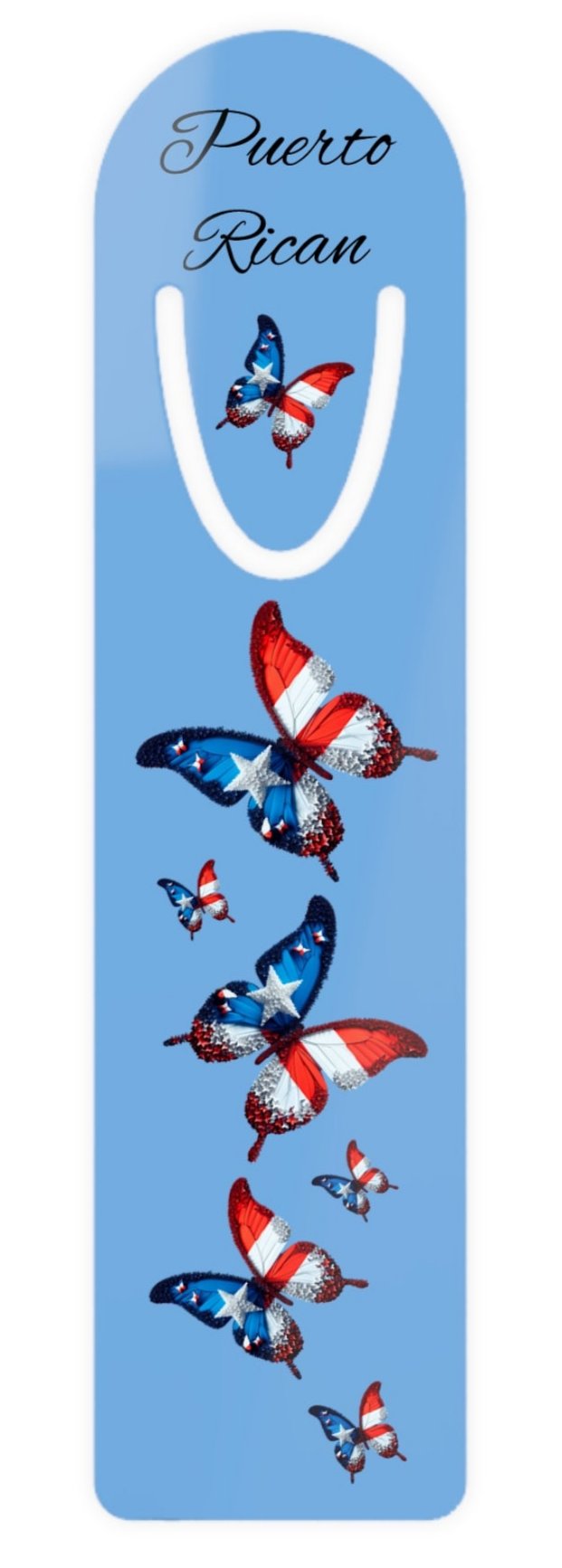 Puerto Rican Flag Butterfly Mini 5 inch Bookmark🇵🇷
