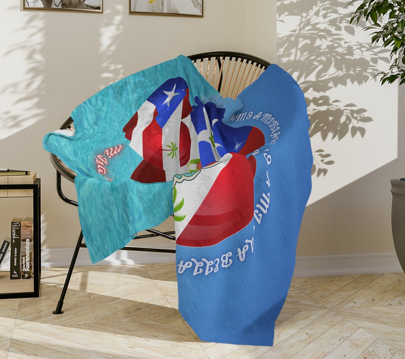 I Love Puerto Rico WEEEEEPA!, Amo A Mi Isla Bella, light blanket- PUERTO RICO, Boricua