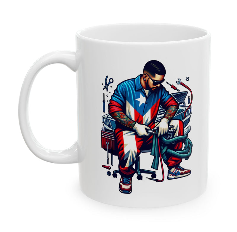 Personalized - Mr. Fix It Puerto Rican Pride Mug - Weeepa! - Boricua - Latino - Mechanic