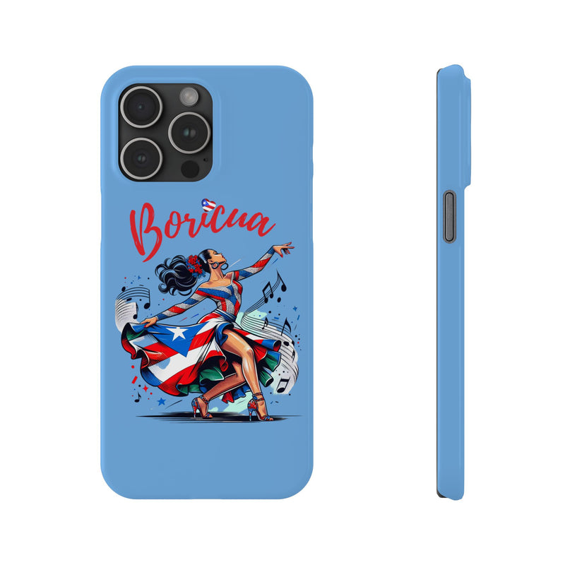 Boricua Puerto Rico Flag π΅π·π₯ Light Blue Slim Phone Cases -Weeeepa!, Puertoriquena