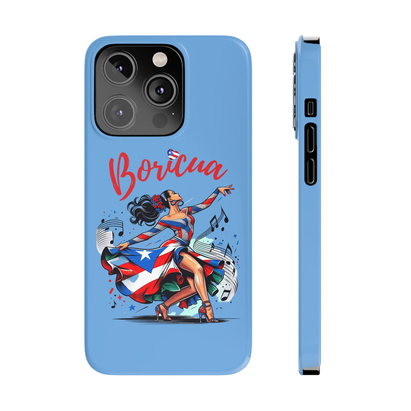 Boricua Puerto Rico Flag π΅π·π₯ Light Blue Slim Phone Cases -Weeeepa!, Puertoriquena