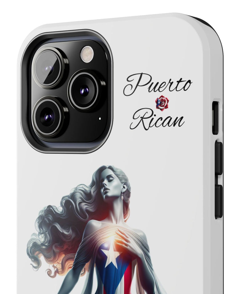 Puerto Rican Goddess White Tough iPhone case - Puerto Rico Flag 🇵🇷🥁 - Weeeepa!