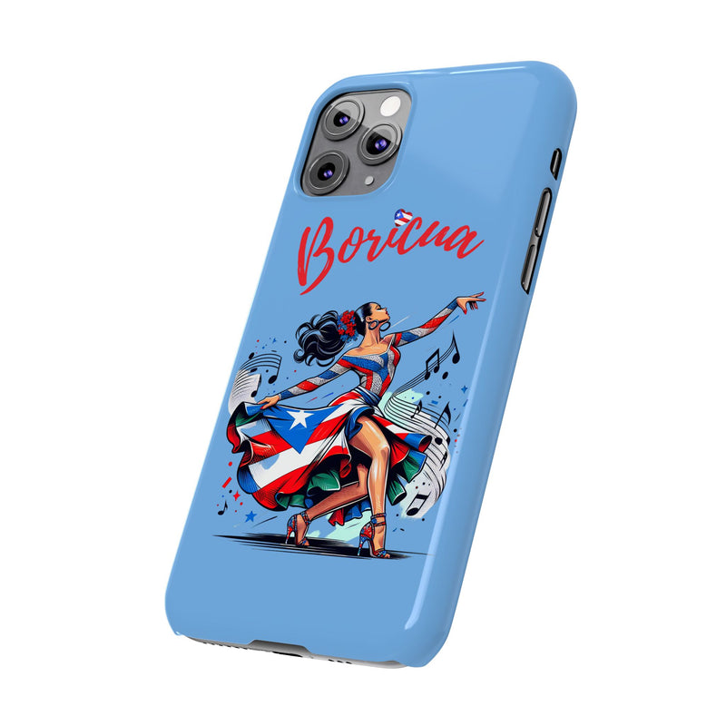 Boricua Puerto Rico Flag π΅π·π₯ Light Blue Slim Phone Cases -Weeeepa!, Puertoriquena