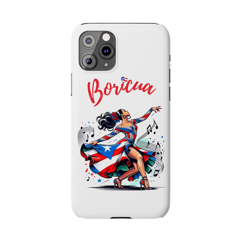 Boricua Puerto Rico Flag π΅π·π₯ White Slim Phone Cases -Weeeepa!, Puertoriquena
