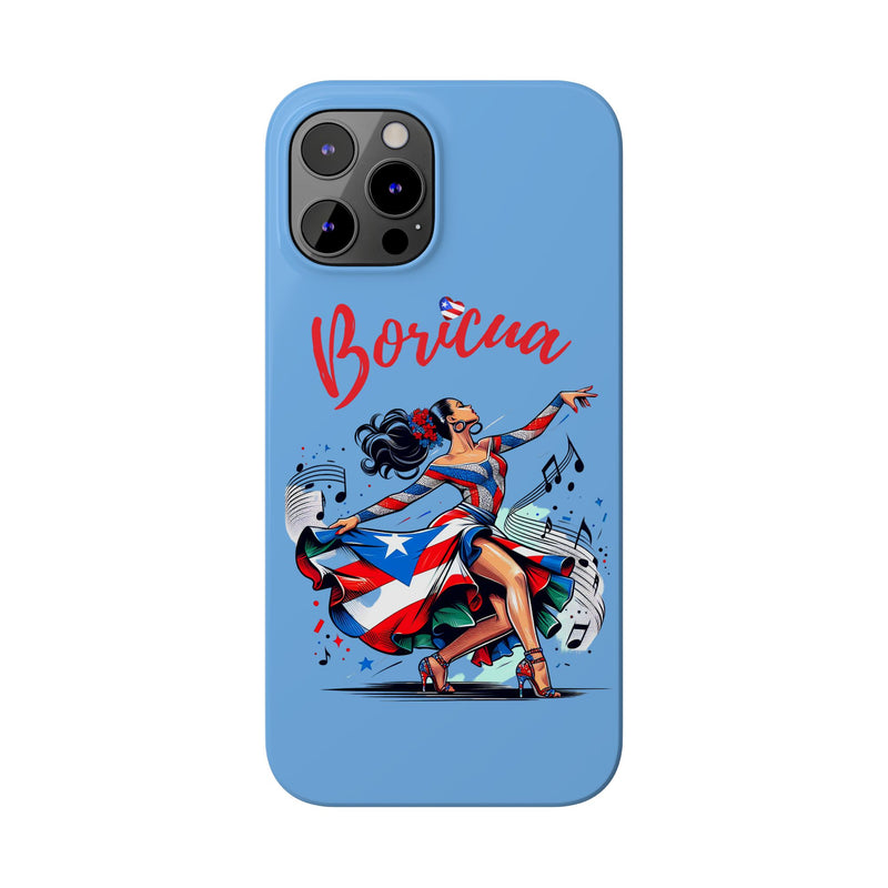 Boricua Puerto Rico Flag π΅π·π₯ Light Blue Slim Phone Cases -Weeeepa!, Puertoriquena