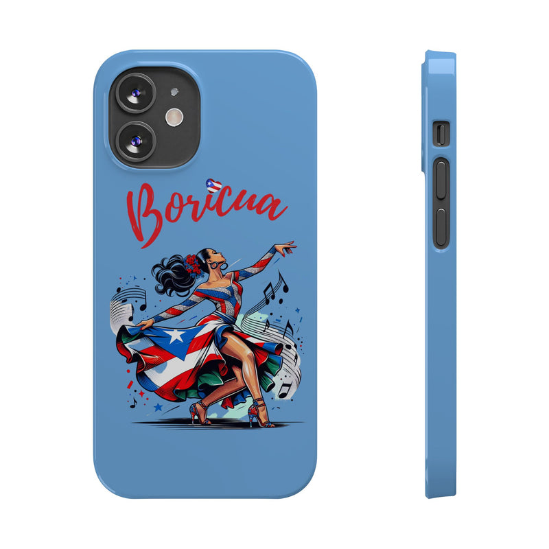 Boricua Puerto Rico Flag π΅π·π₯ Light Blue Slim Phone Cases -Weeeepa!, Puertoriquena