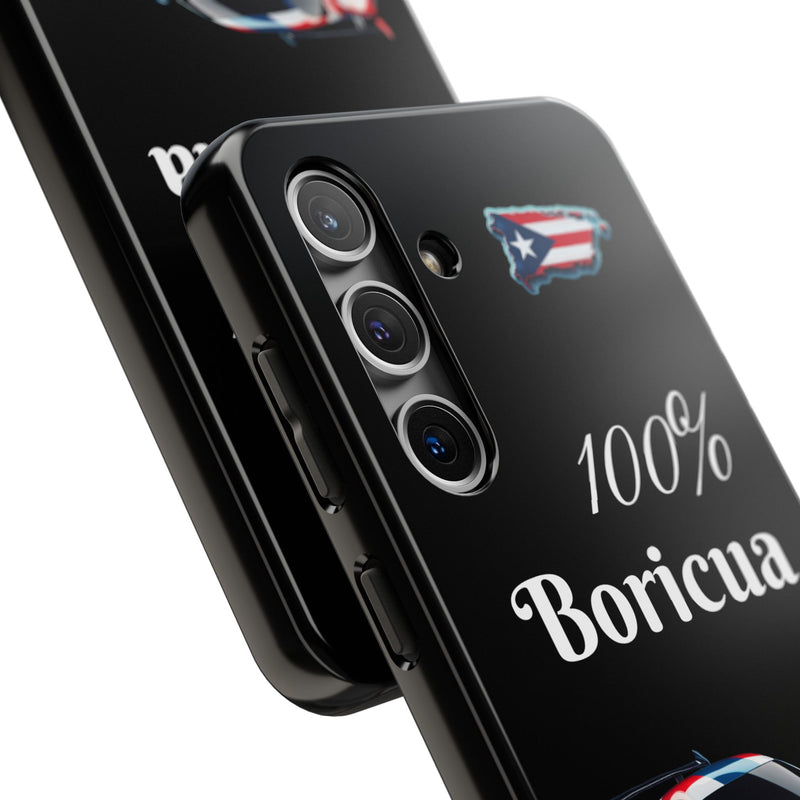 Galaxy Tough Phone Case - 100% Boricua - Puerto Rico Flag 🇵🇷🥁 Weeeepa!