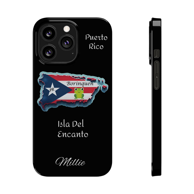 Personalized iPhone Puerto Rican Flag - Black Slim Cases - Rico Flag π΅π·π₯ -Weeeepa!, Puertoriquena