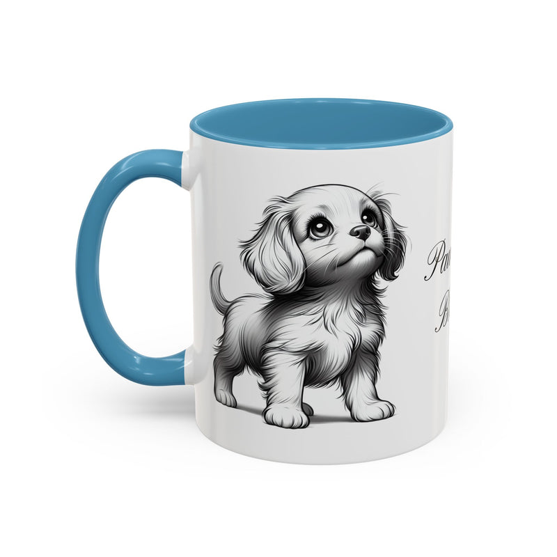 Personalized "Pawsitively Blessed!" Puppy Accent Coffee Mug (11, 15oz)