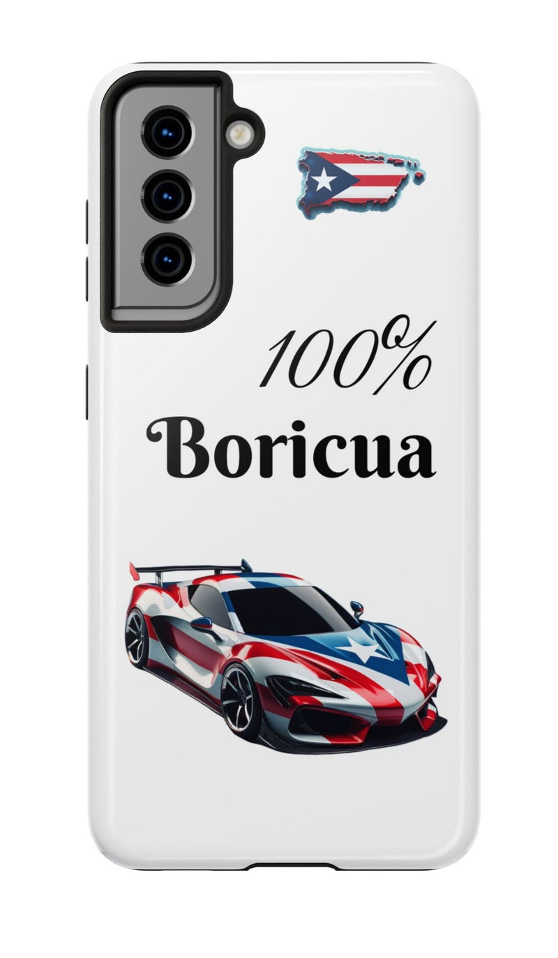 Galaxy Tough Phone Case - 100% Boricua - Puerto Rico Flag 🇵🇷🥁 Weeeepa!