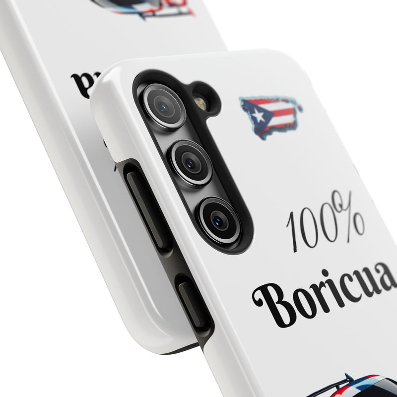 Galaxy Tough Phone Case - 100% Boricua - Puerto Rico Flag 🇵🇷🥁 Weeeepa!