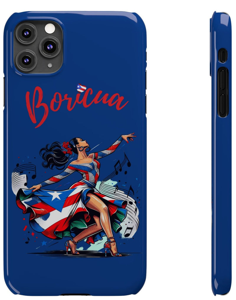 Boricua Puerto Rico Flag π΅π·π₯ Blue Slim Phone Cases -Weeeepa!, Puertoriquena