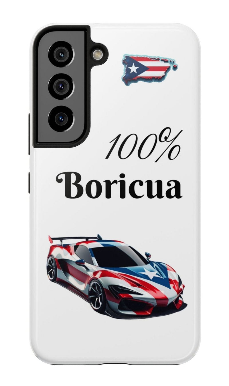 Galaxy Tough Phone Case - 100% Boricua - Puerto Rico Flag 🇵🇷🥁 Weeeepa!