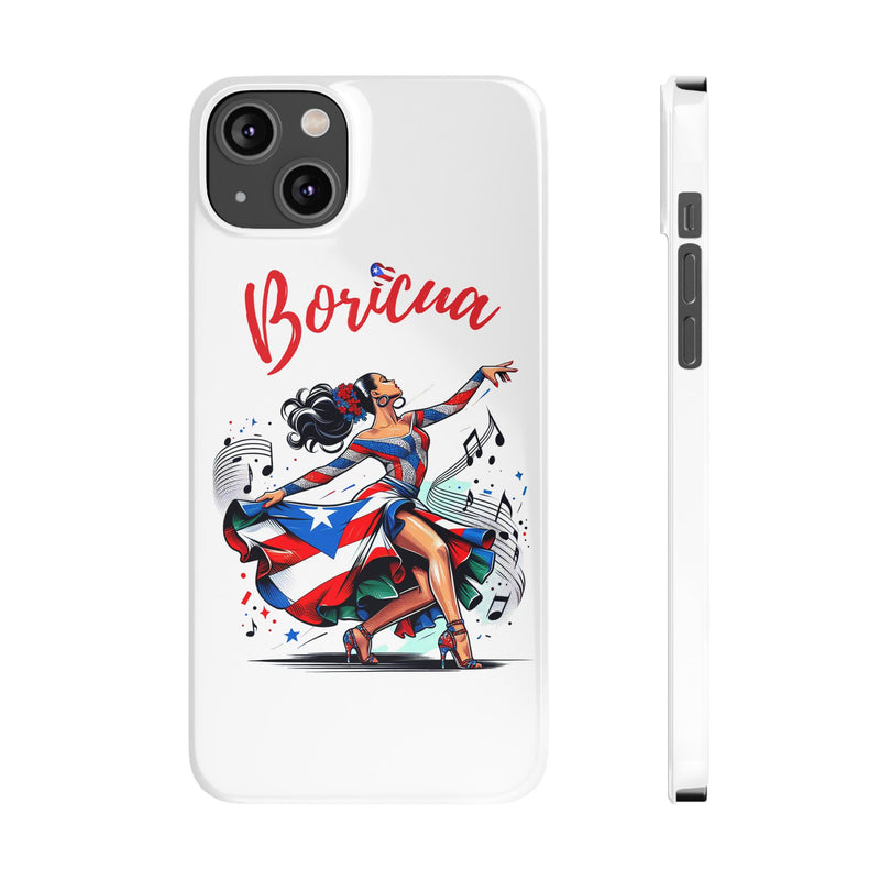 Boricua Puerto Rico Flag π΅π·π₯ White Slim Phone Cases -Weeeepa!, Puertoriquena