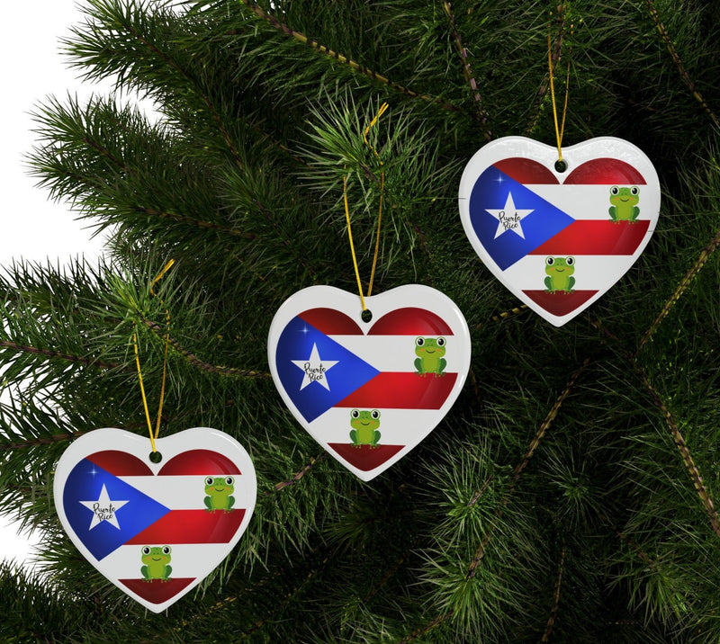 Puerto Rico Flag 🇵🇷- Coqui Ornament, 2-Side Print