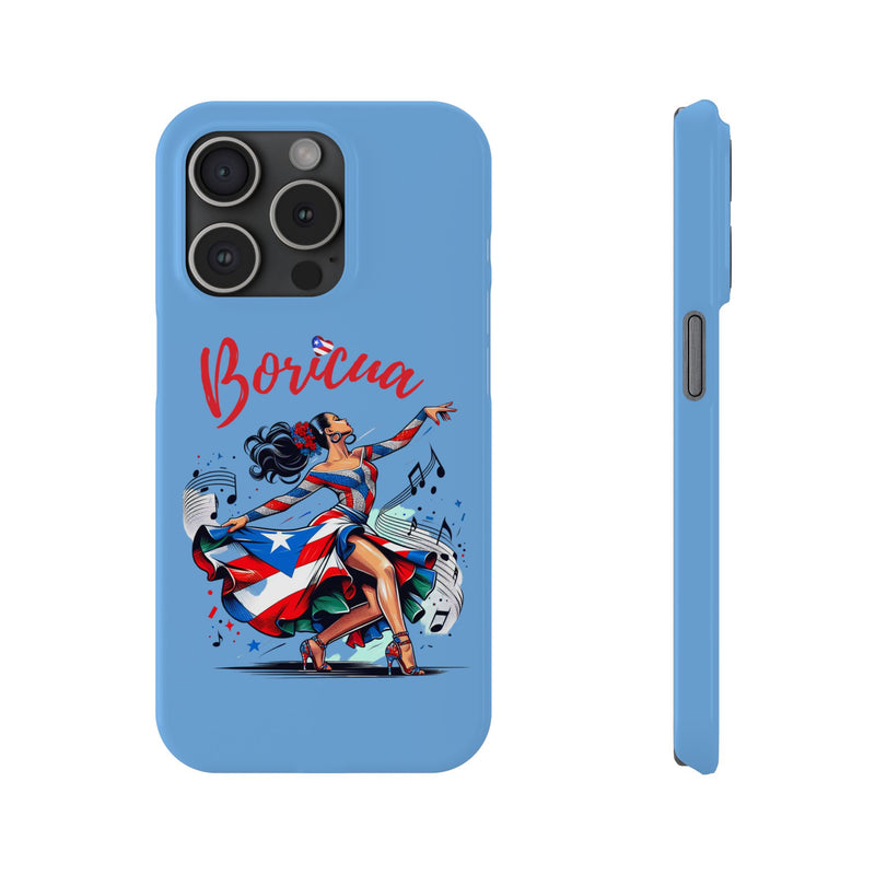 Boricua Puerto Rico Flag π΅π·π₯ Light Blue Slim Phone Cases -Weeeepa!, Puertoriquena