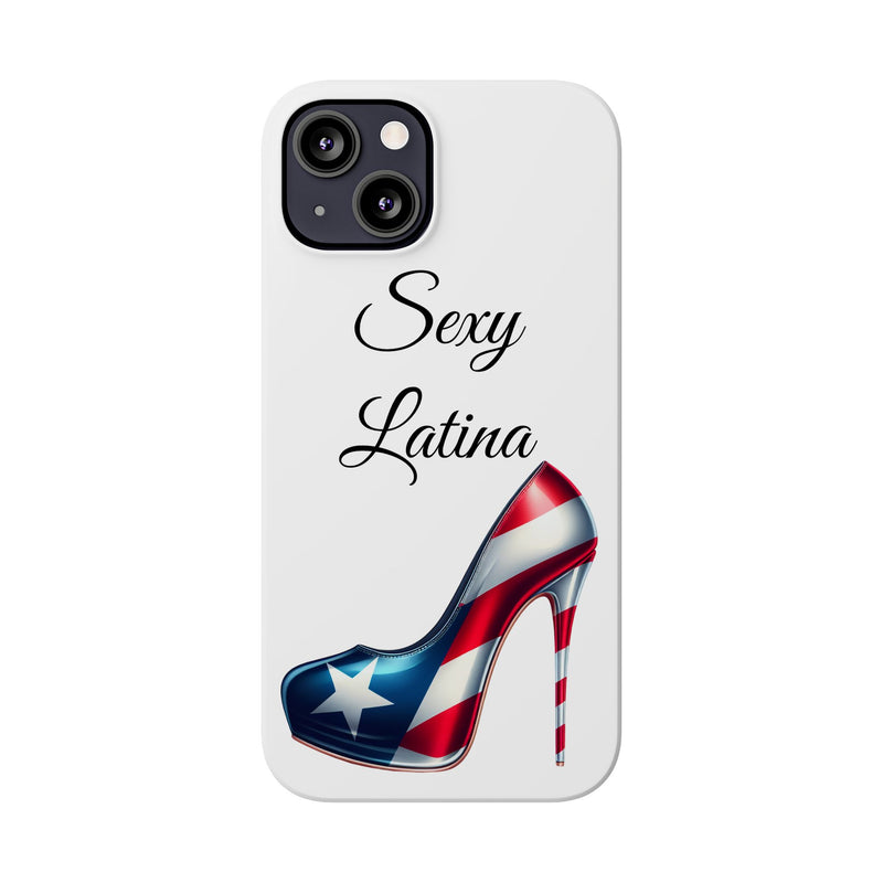 Puerto Rico Flag Sexy Latina Stiletto White Slim Phone Cases - Rico Flag π΅π·π₯ -Weeeepa!, Puertoriquena