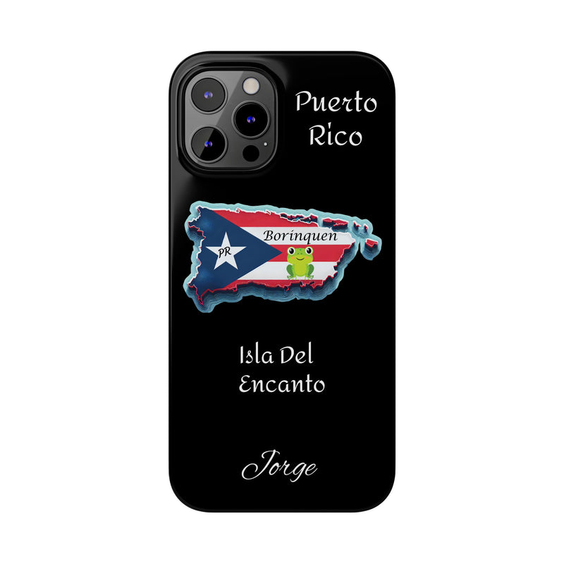 Personalized iPhone Puerto Rican Flag - Black Slim Cases - Rico Flag π΅π·π₯ -Weeeepa!, Puertoriquena