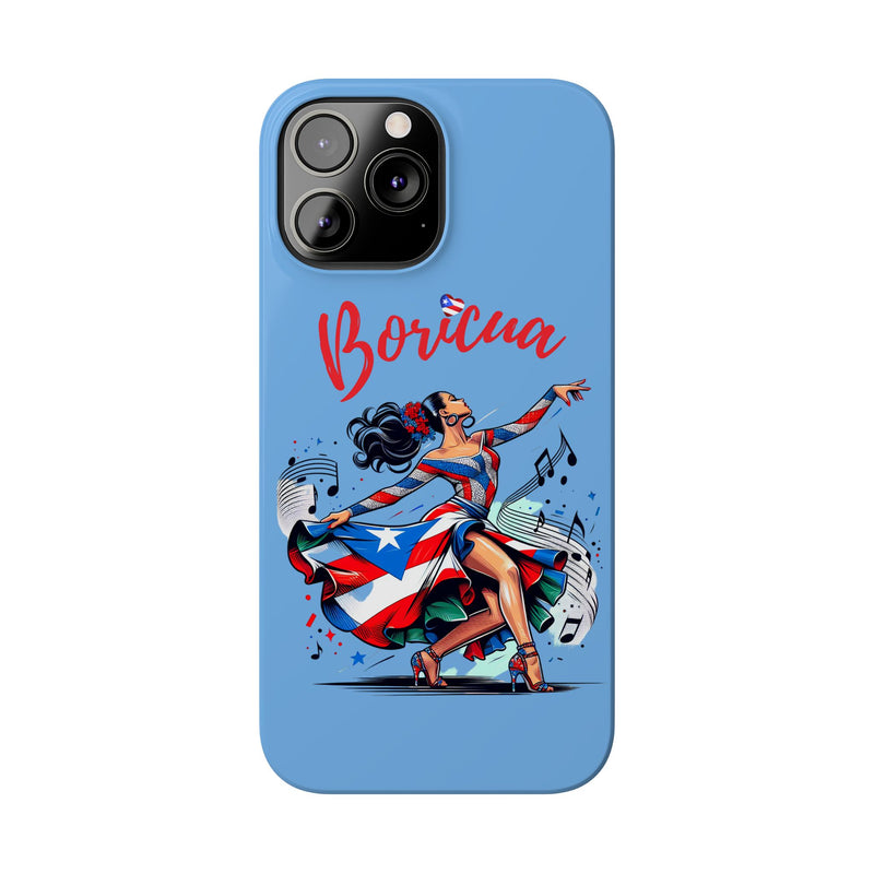 Boricua Puerto Rico Flag π΅π·π₯ Light Blue Slim Phone Cases -Weeeepa!, Puertoriquena