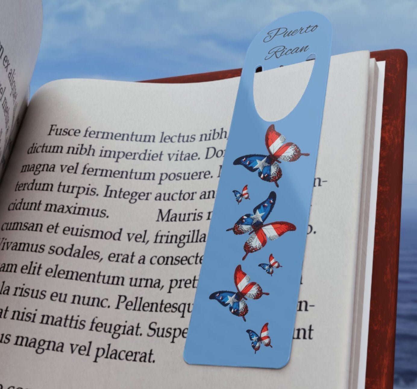 Puerto Rican Flag Butterfly Mini 5 inch Bookmark🇵🇷