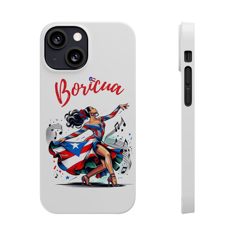 Boricua Puerto Rico Flag π΅π·π₯ White Slim Phone Cases -Weeeepa!, Puertoriquena