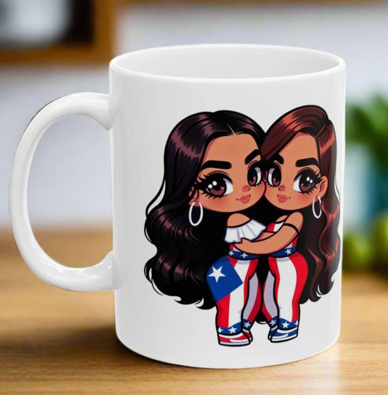 Latina Sisters Mug/Hermana Taza- La vida es mejor con una hermana a tu lado.