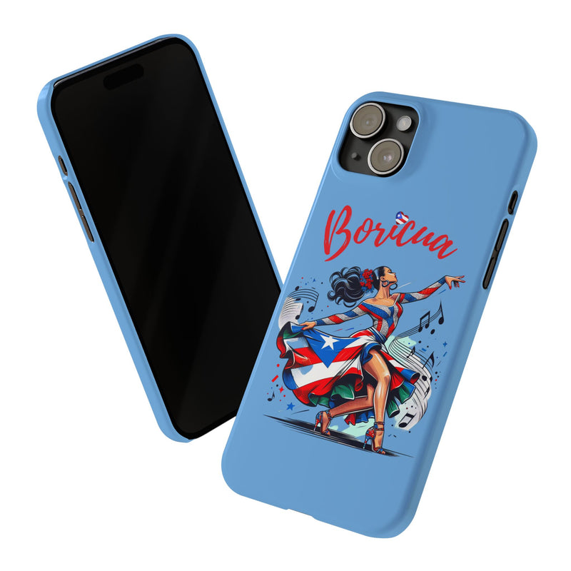 Boricua Puerto Rico Flag π΅π·π₯ Light Blue Slim Phone Cases -Weeeepa!, Puertoriquena