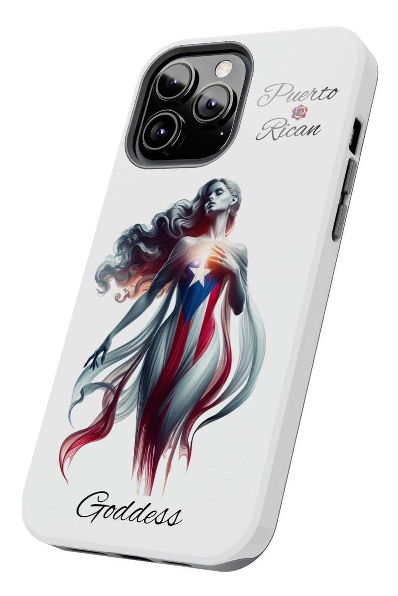 Puerto Rican Goddess White Tough iPhone case - Puerto Rico Flag 🇵🇷🥁 - Weeeepa!
