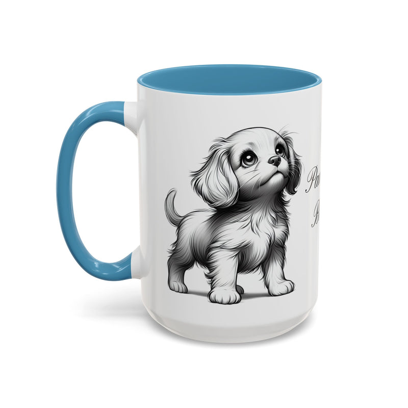 Personalized "Pawsitively Blessed!" Puppy Accent Coffee Mug (11, 15oz)