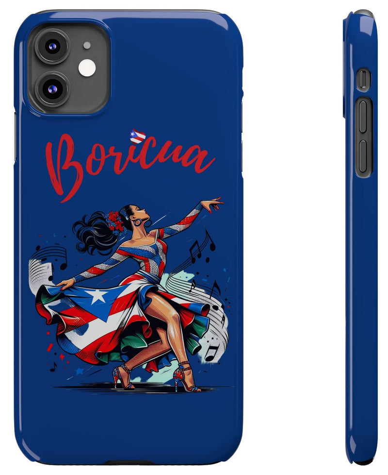 Boricua Puerto Rico Flag π΅π·π₯ Blue Slim Phone Cases -Weeeepa!, Puertoriquena