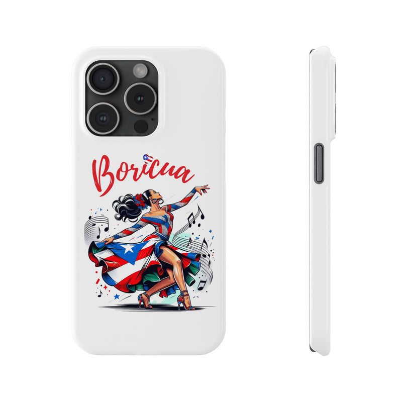 Boricua Puerto Rico Flag π΅π·π₯ White Slim Phone Cases -Weeeepa!, Puertoriquena