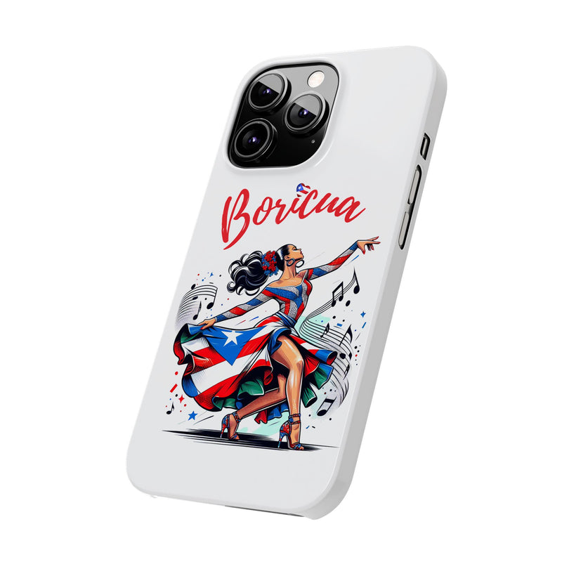 Boricua Puerto Rico Flag π΅π·π₯ White Slim Phone Cases -Weeeepa!, Puertoriquena