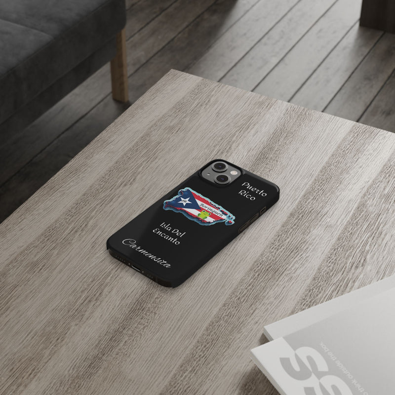 Personalized iPhone Puerto Rican Flag - Black Slim Cases - Rico Flag π΅π·π₯ -Weeeepa!, Puertoriquena