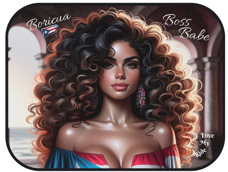 PUERTO RICO BORICUA BOSS BABE šµš· LOVE MY RIDE CAR MATS (Set of 4)