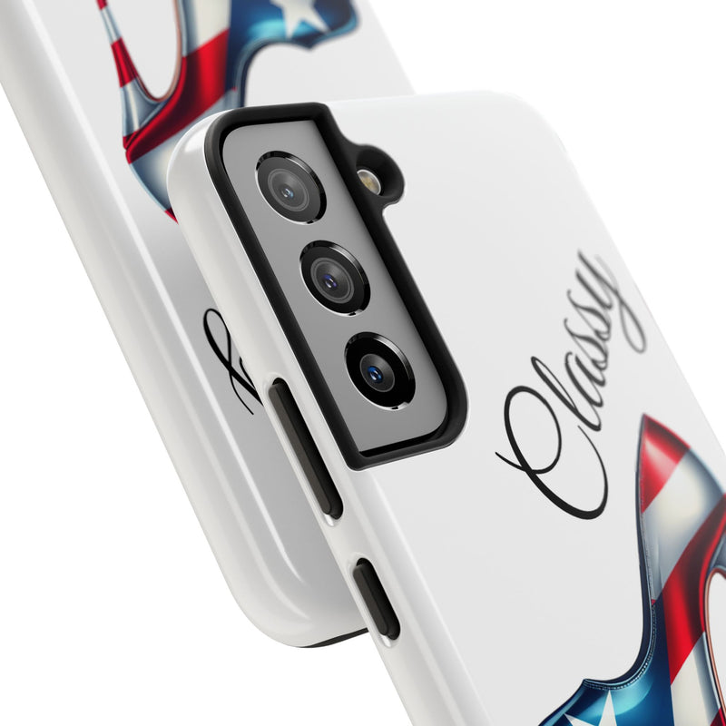 Galaxy Tough Phone Case Classy Boricua Stiletto - Puerto Rico Flag 🇵🇷🥁 -Weeeepa!
